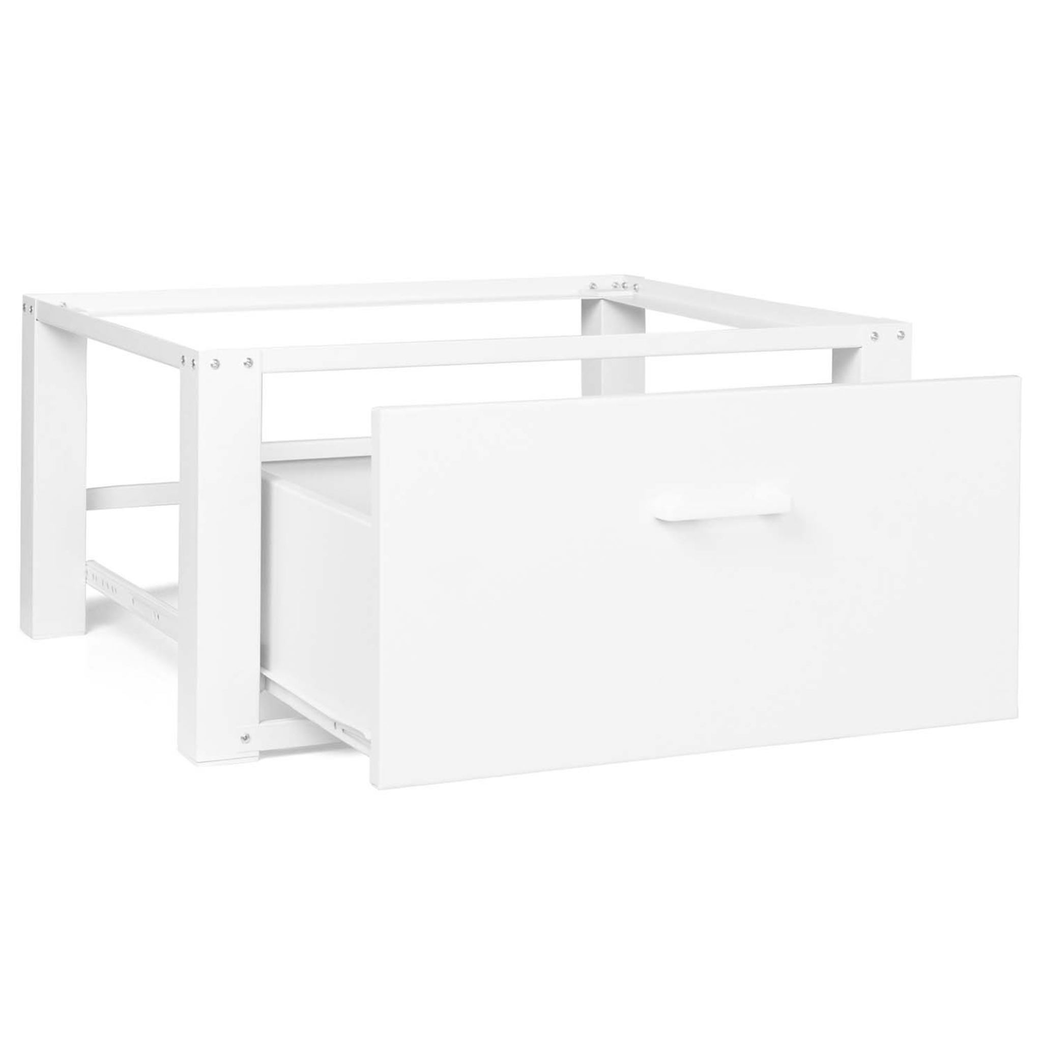Voir la diapositive 4 : ID MARKET Support pour machine à laver 63 x 54 cm socle réhausseur en métal avec tiroir