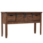 VIDAXL Table console Bois massif de sapin 131 x 35,5  x 75 cm Marron