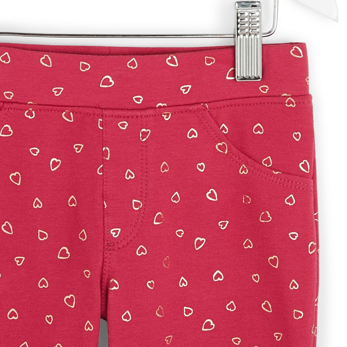 INEXTENSO Tregging molleton coeurs fille