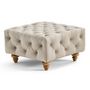 Voir la diapositive 3 : LISA DESIGN Walter - pouf chesterfield en velours - pieds bois