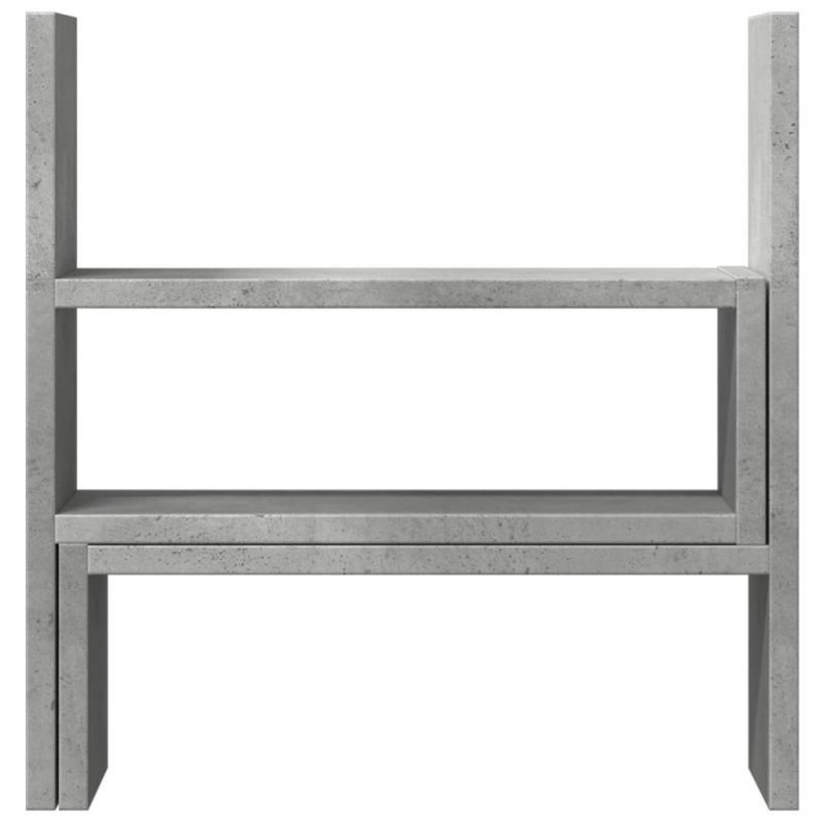 VIDAXL Organisateur de bureau réglable gris béton bois d ingénierie