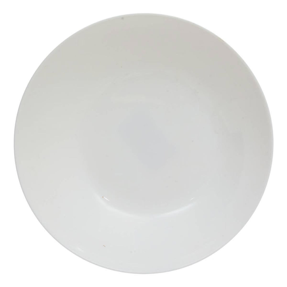 SECRET DE GOURMET Lot de 6 Assiettes Creuses en Verre  Louise  20cm Blanc