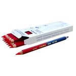 OUTIFRANCE 12 crayons bicolore bleu/rouge 175 mm