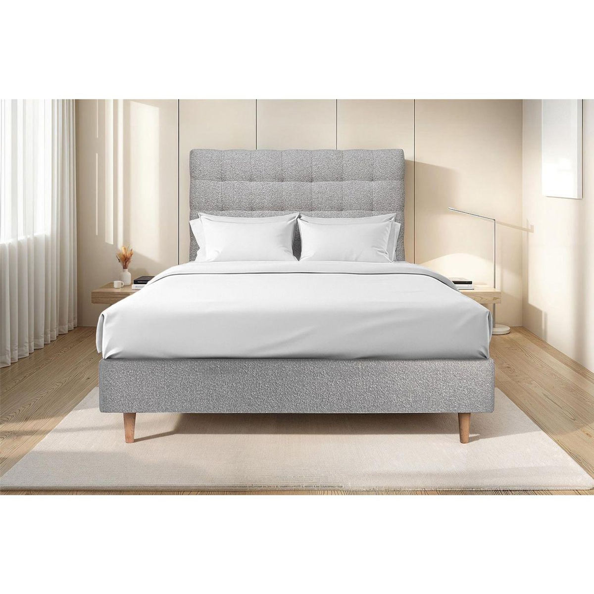 Sommeil de Plomb Tete de lit Capitonnée Bouclette  - Ep 10 cm rembourré