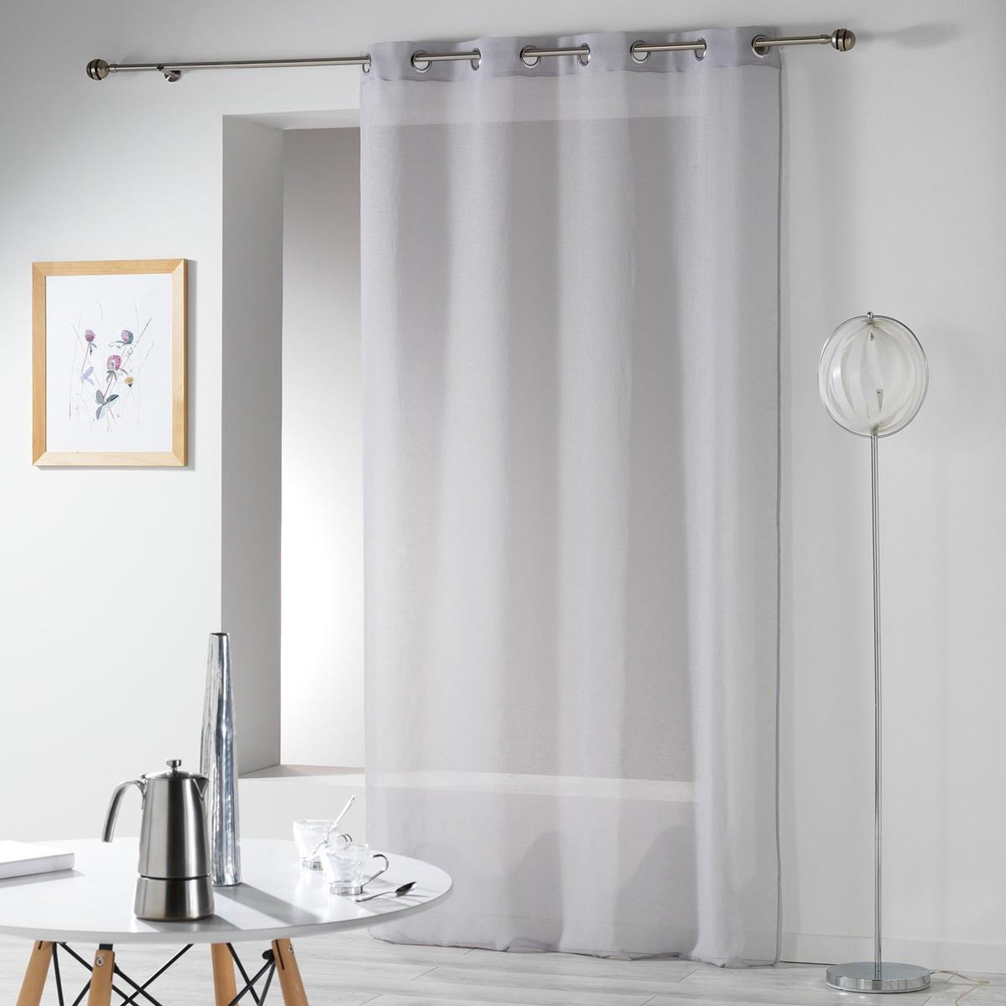 Douceur d'Intérieur Rideau voilage  telma  140x280cm gris