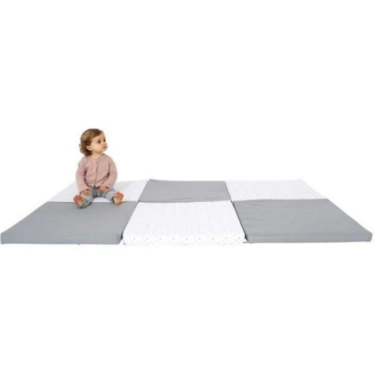 CANDIDE Tapis d'éveil XL - CANDIDE - Evolutif 5-en-1 - Gris / Etoiles