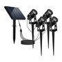 Voir la diapositive 4 : Lumisky Quatre spots solaires reliés ROUNDY Noir Plastique 200LM