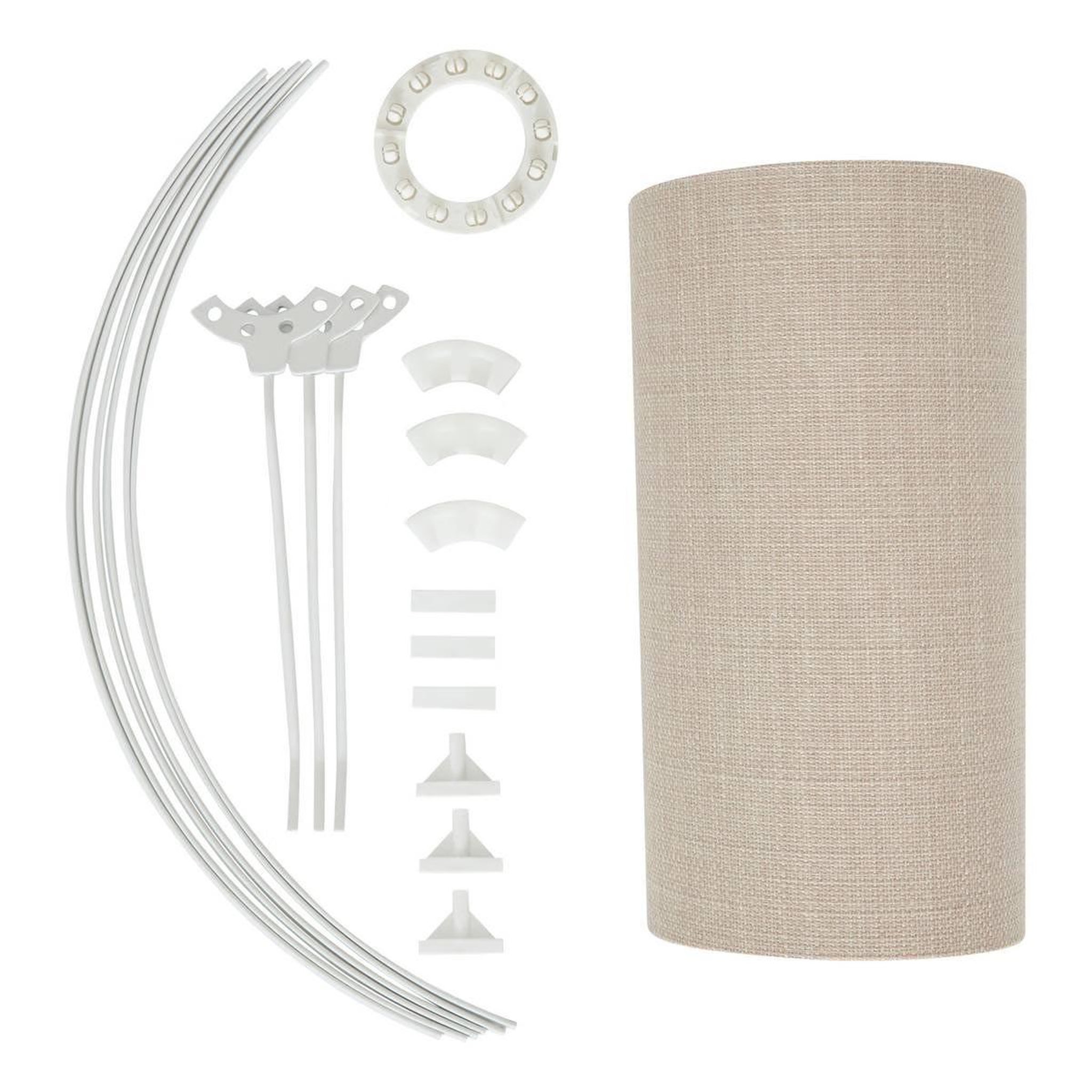 Voir la diapositive 4 : ATMOSPHERA Abat jour en lin  beline  40cm beige