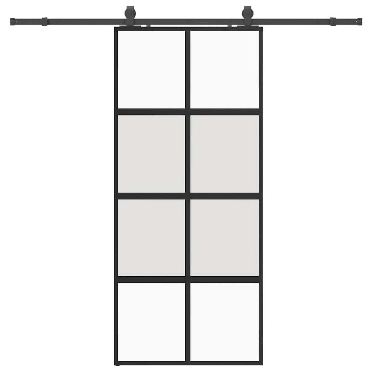 VIDAXL Porte coulissante avec kit de quincaillerie noir 90x205 cm