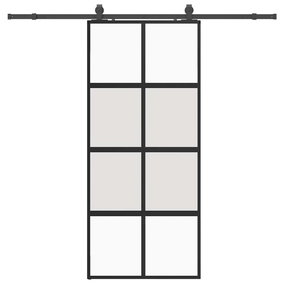 VIDAXL Porte coulissante avec kit de quincaillerie noir 90x205 cm