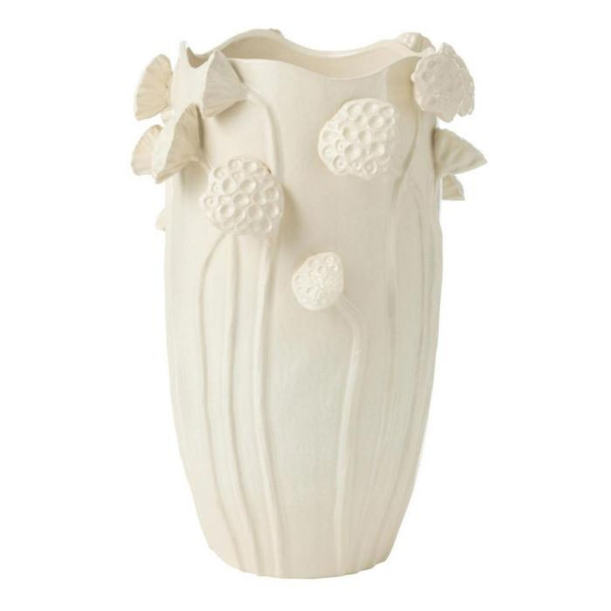 Paris Prix Vase Déco Lotus en Argile  Botanica  51cm Beige