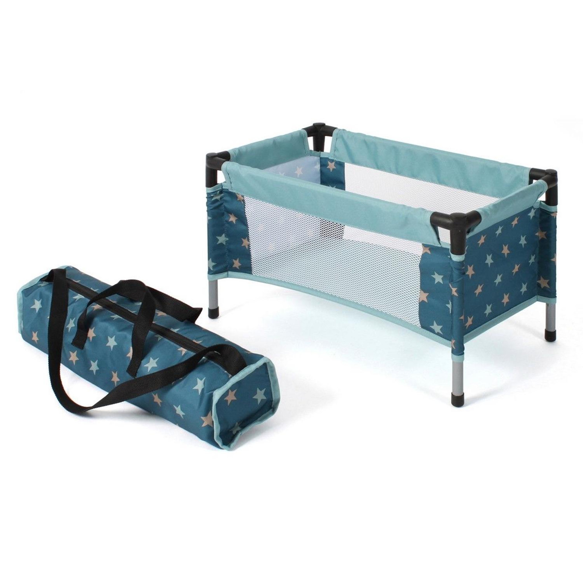 BAYER CHIC 2000 Lit de voyage pour poupées Sternchen turquoise