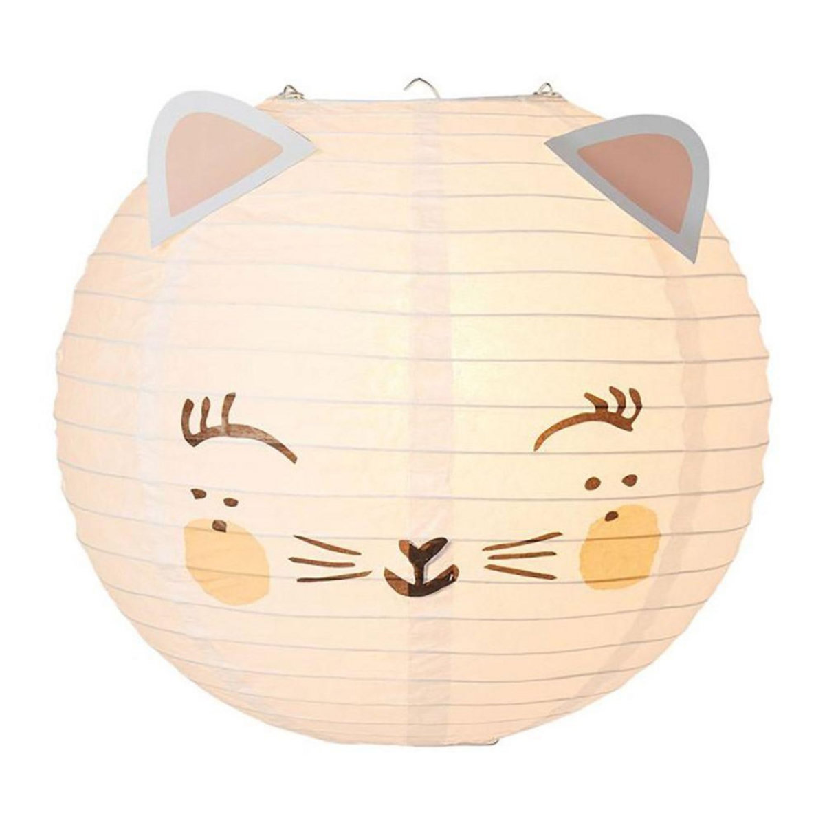 OSTARIA Suspension boule japonaise chat rose D35