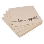 Paris Prix Lot de 20 Serviettes  Vintage Lunch  33x33cm Naturel