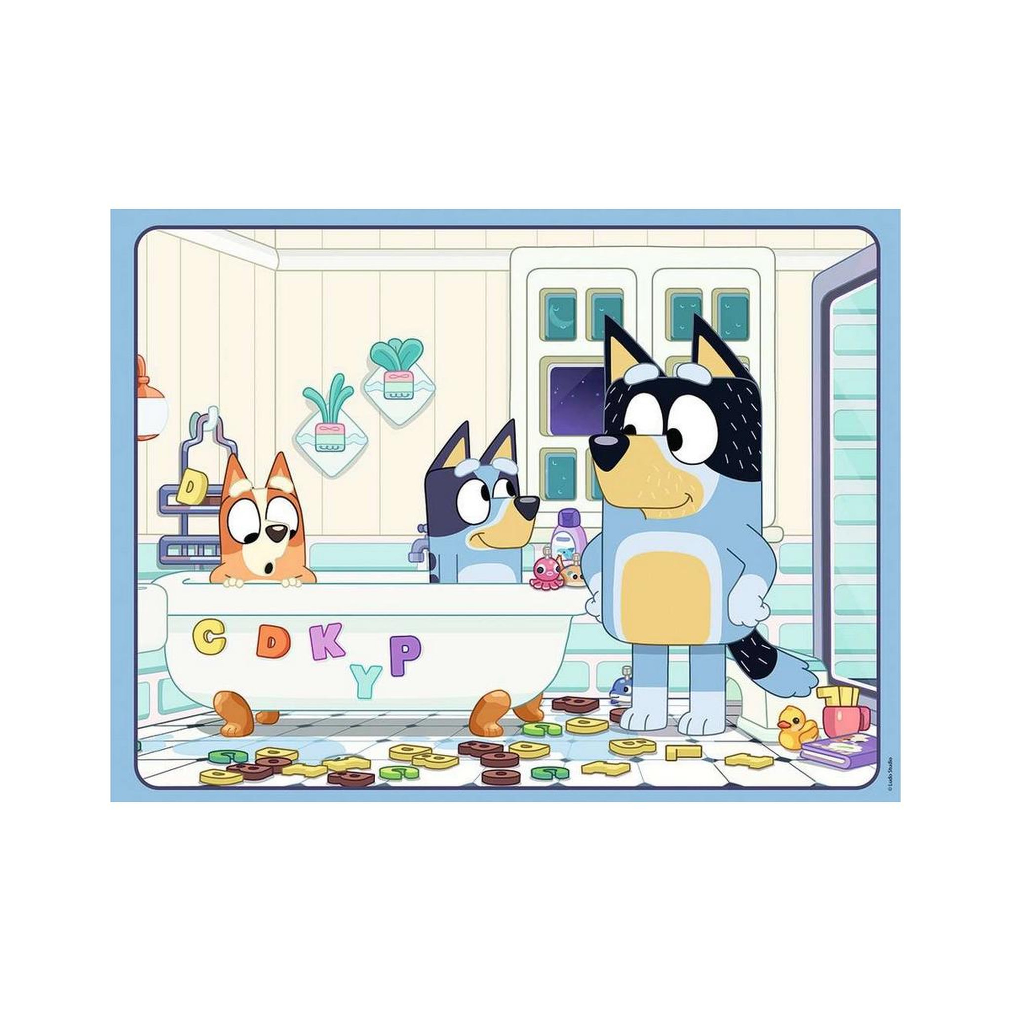 Voir la diapositive 2 : Nathan Puzzle 30p Dans le bain de Bluey