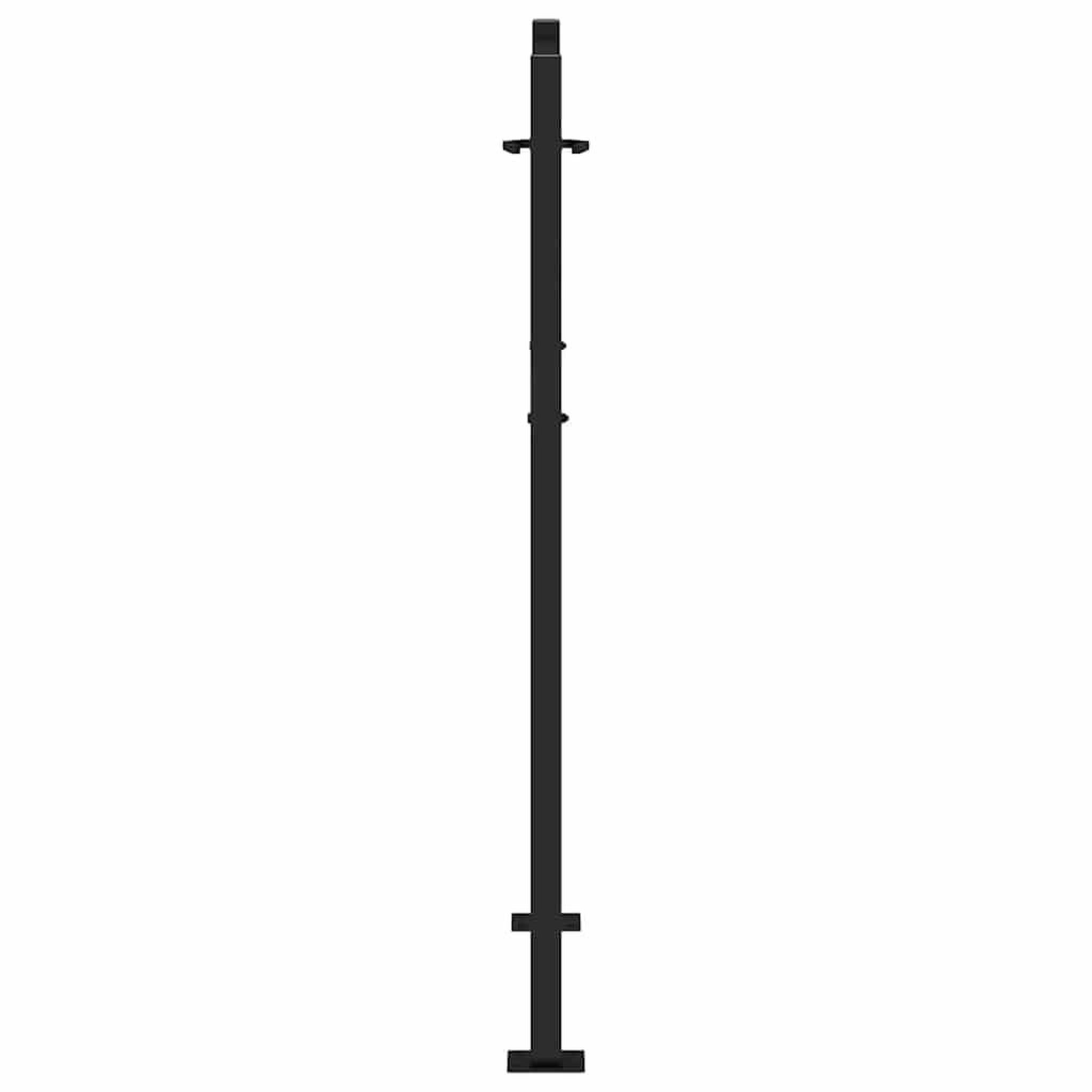Voir la diapositive 5 : VIDAXL Portail de jardin noir 105x130 cm acier conception croisee