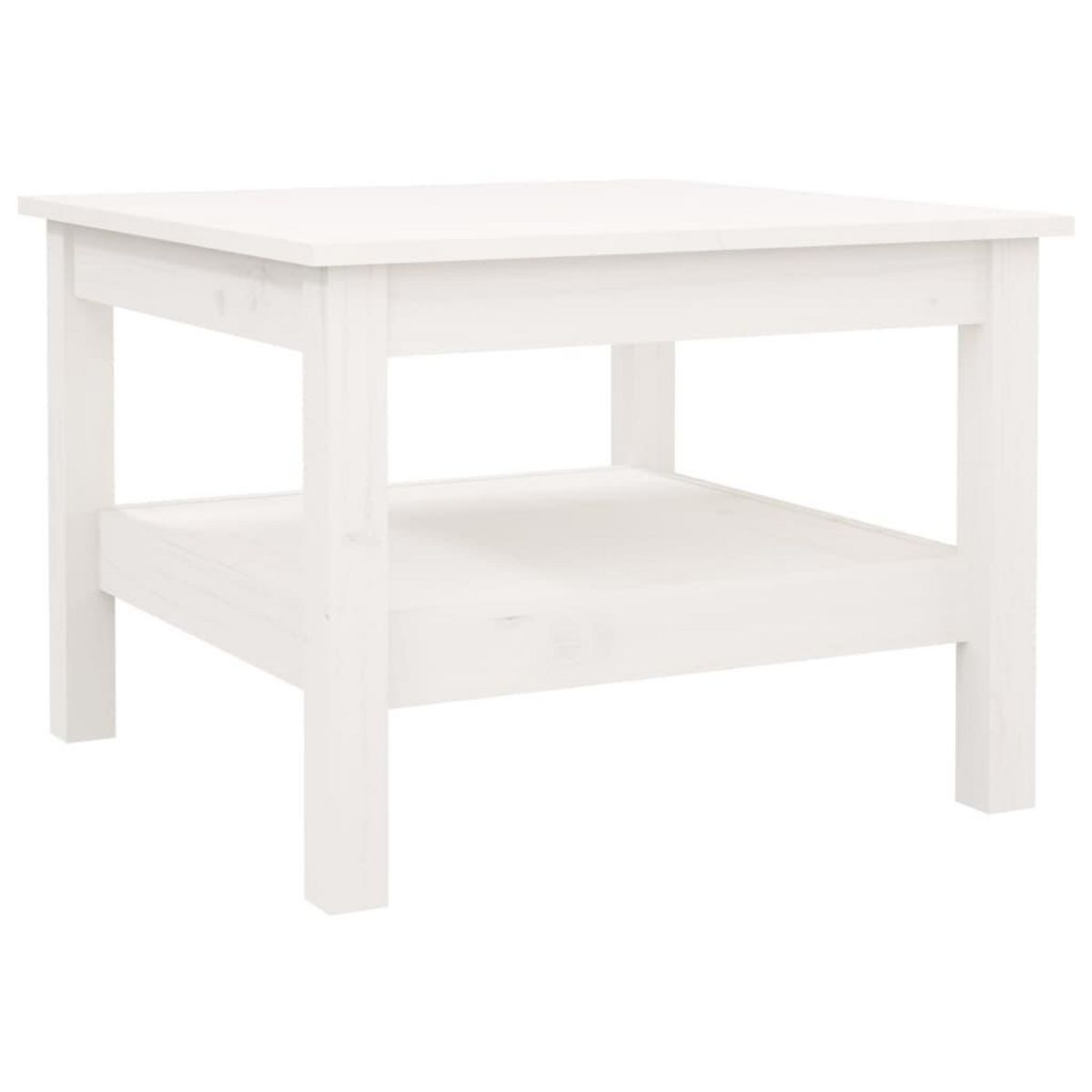 VIDAXL Table basse Blanc 55x55x40 cm Bois massif de pin