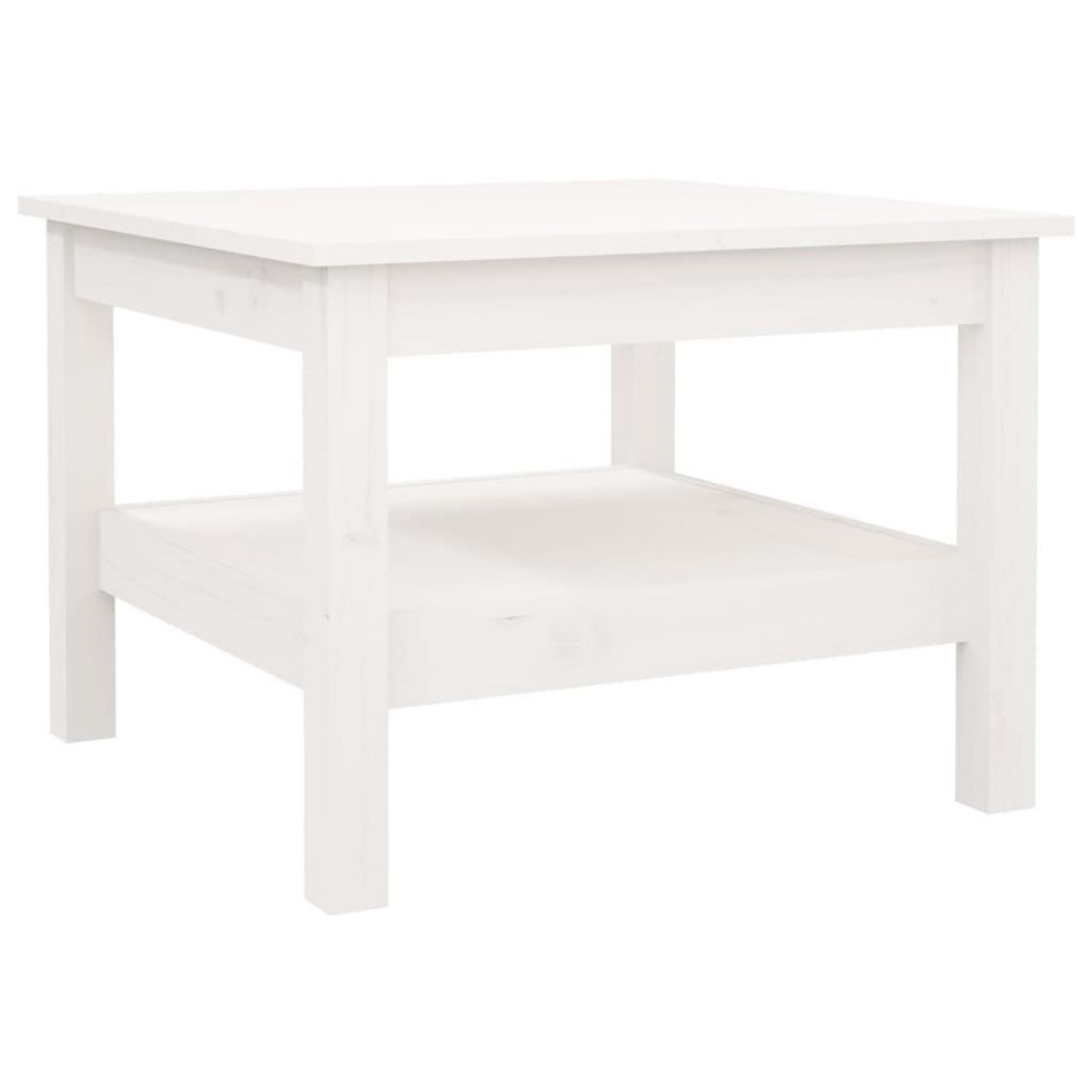 VIDAXL Table basse Blanc 55x55x40 cm Bois massif de pin