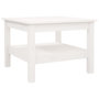 Voir la diapositive 2 : VIDAXL Table basse Blanc 55x55x40 cm Bois massif de pin
