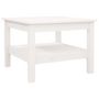 Voir la diapositive 2 : VIDAXL Table basse Blanc 55x55x40 cm Bois massif de pin