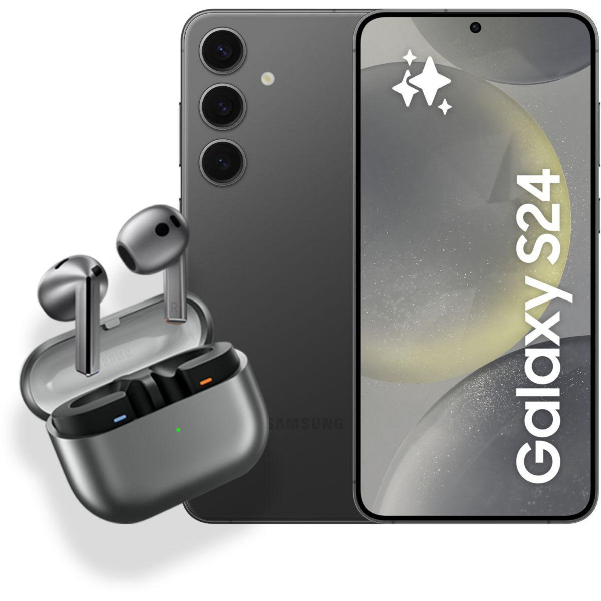Samsung Smartphone Pack S24 Noir 128Go + Buds 3 Gris