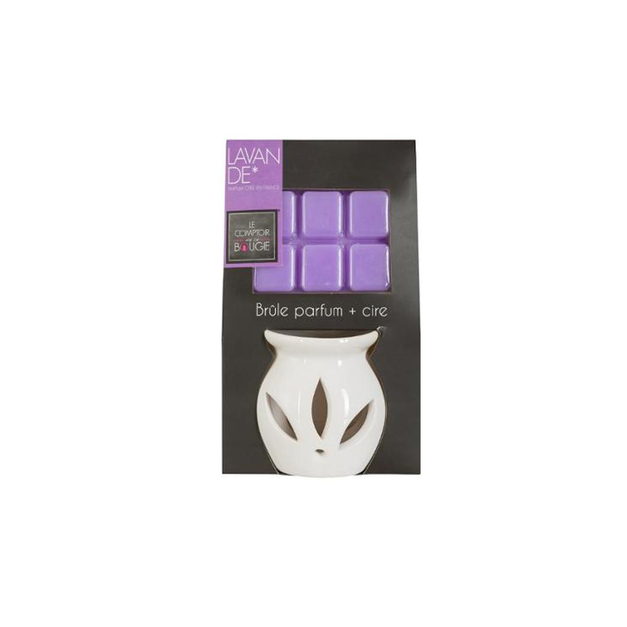 Voir la diapositive 4 : COMPTOIR DE LA BOUGIE Brûle-parfum & cire 30g lavande