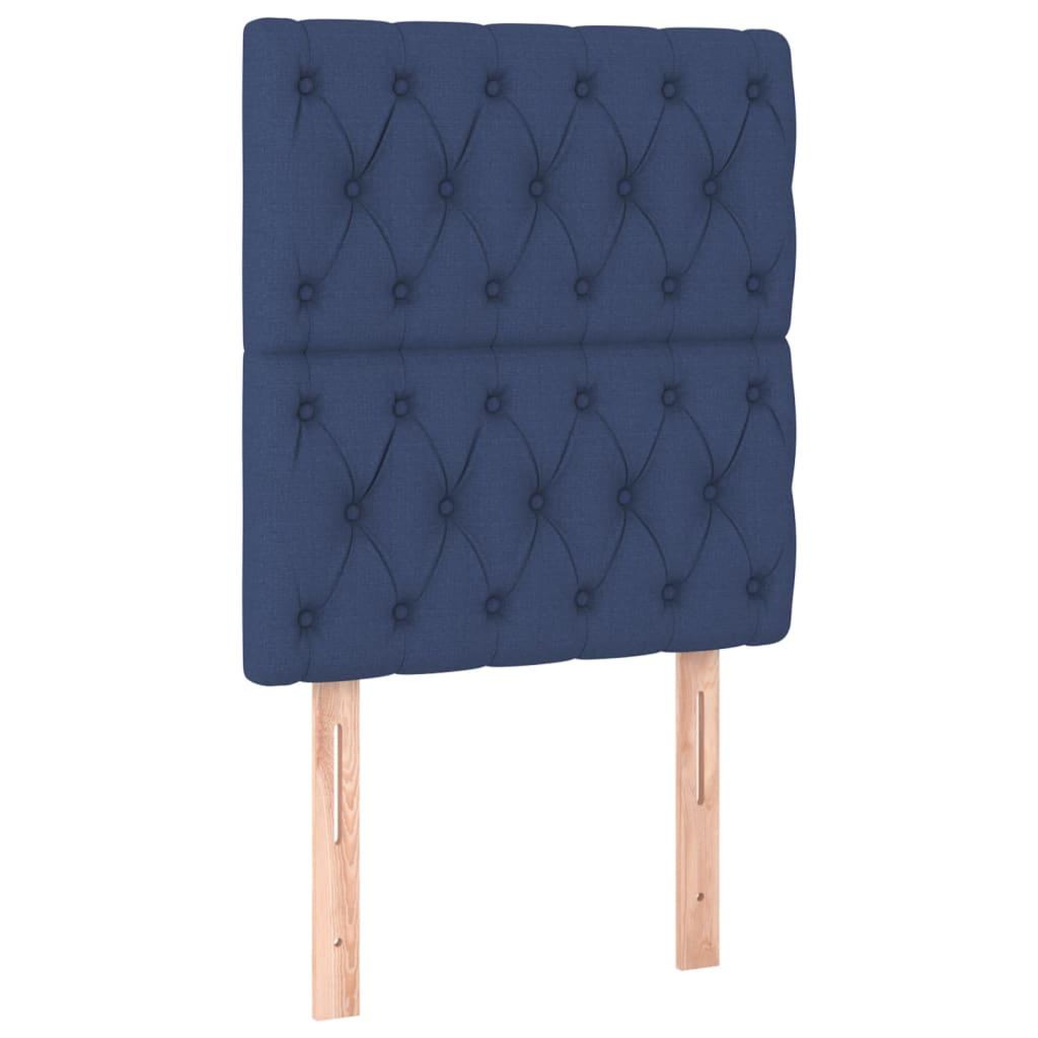 Voir la diapositive 2 : VIDAXL Tetes de lit 2 pcs Bleu 80x7x78/88 cm Tissu