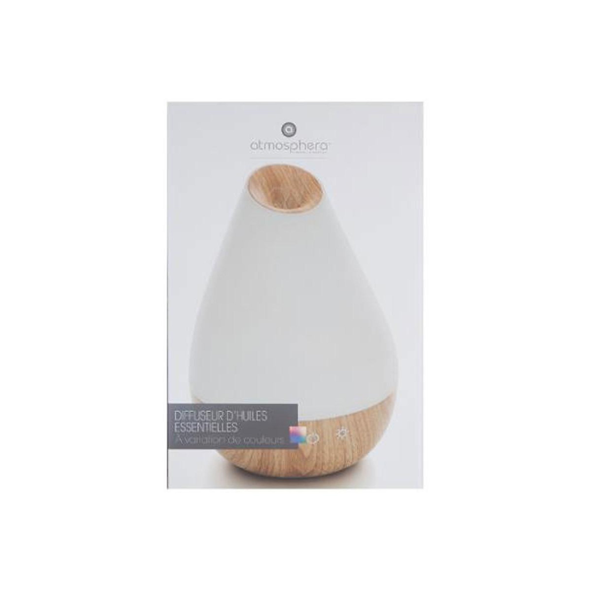 Voir la diapositive 4 : ATMOSPHERA Diffuseur d'huiles essentielles led  arlie  22cm blanc