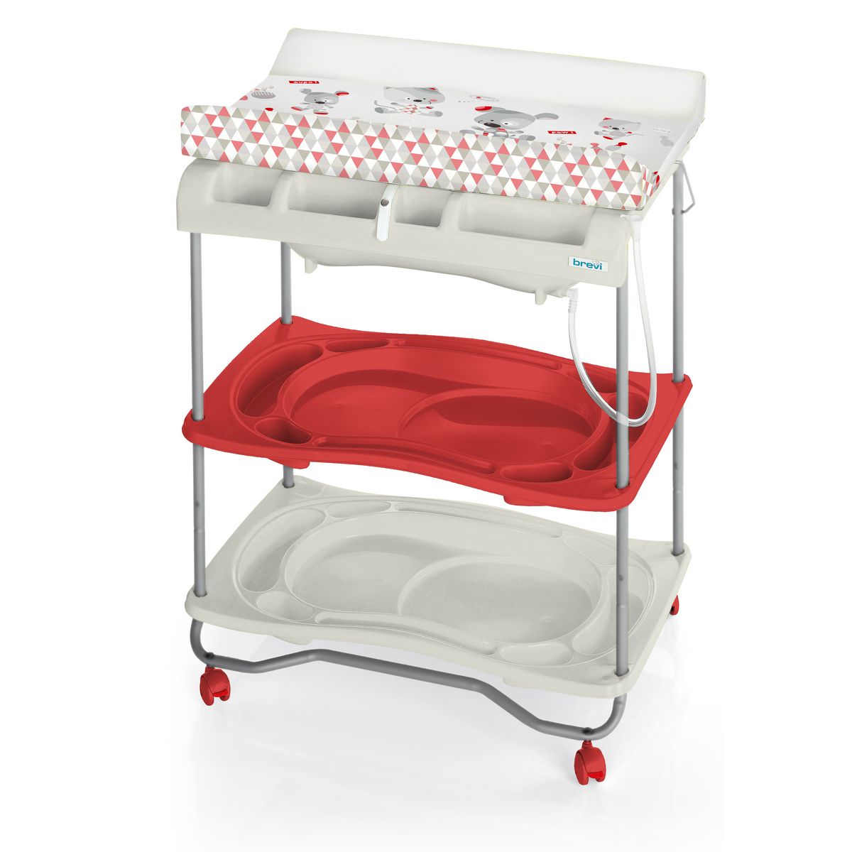 BREVI Table à langer avec baignoire Atlantis