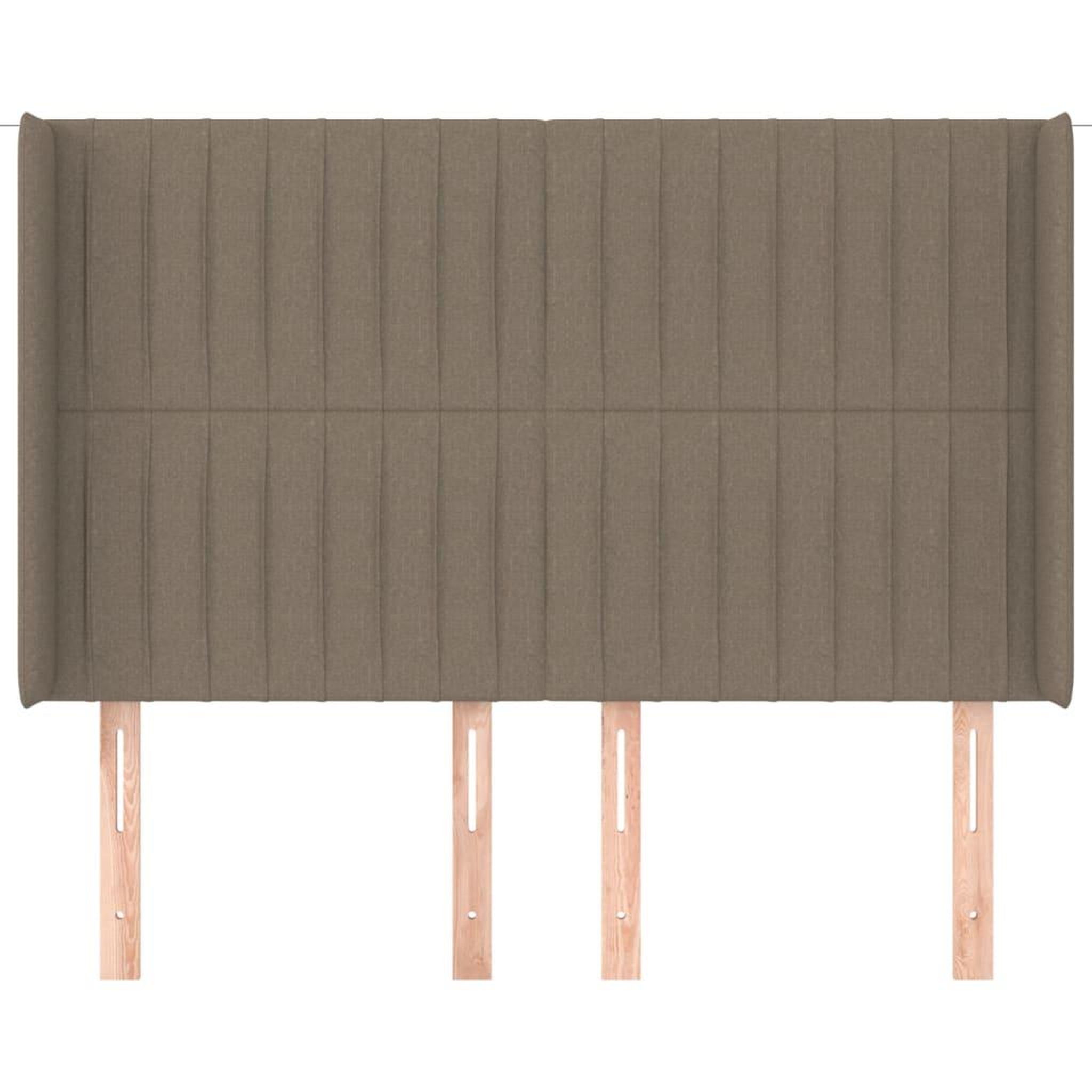 Voir la diapositive 3 : VIDAXL Tete de lit avec oreilles Taupe 147x16x118/128 cm Tissu