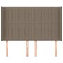 Voir la diapositive 3 : VIDAXL Tete de lit avec oreilles Taupe 147x16x118/128 cm Tissu
