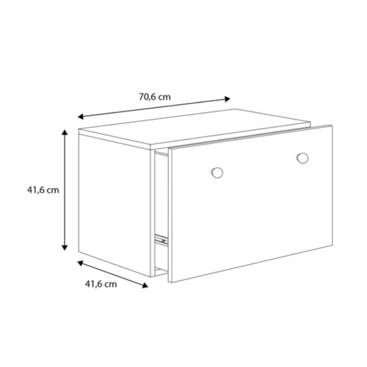 KOBI Coffre à jouets Inga blanc - Rangement élégant et pratique