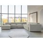 Voir la diapositive 2 : BEST MOBILIER Felix - canapé modulable panoramique d'angle droit 7 places en tissu texturé
