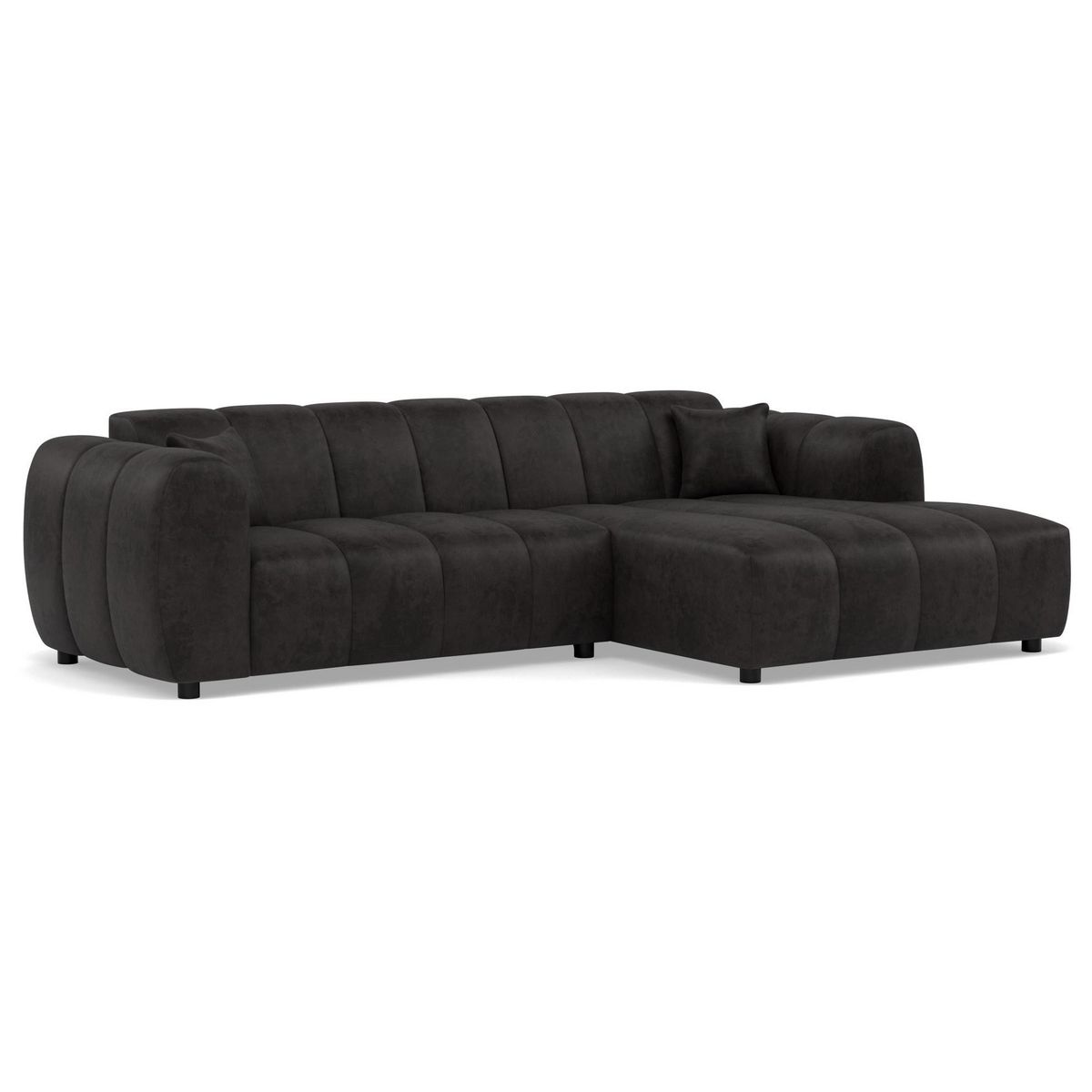 LISA DESIGN Curtis - canapé d'angle droit 4 places en simili