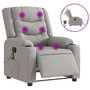 Voir la diapositive 4 : VIDAXL Fauteuil de massage inclinable electrique gris nuage tissu