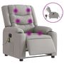 Voir la diapositive 4 : VIDAXL Fauteuil de massage inclinable electrique gris nuage tissu