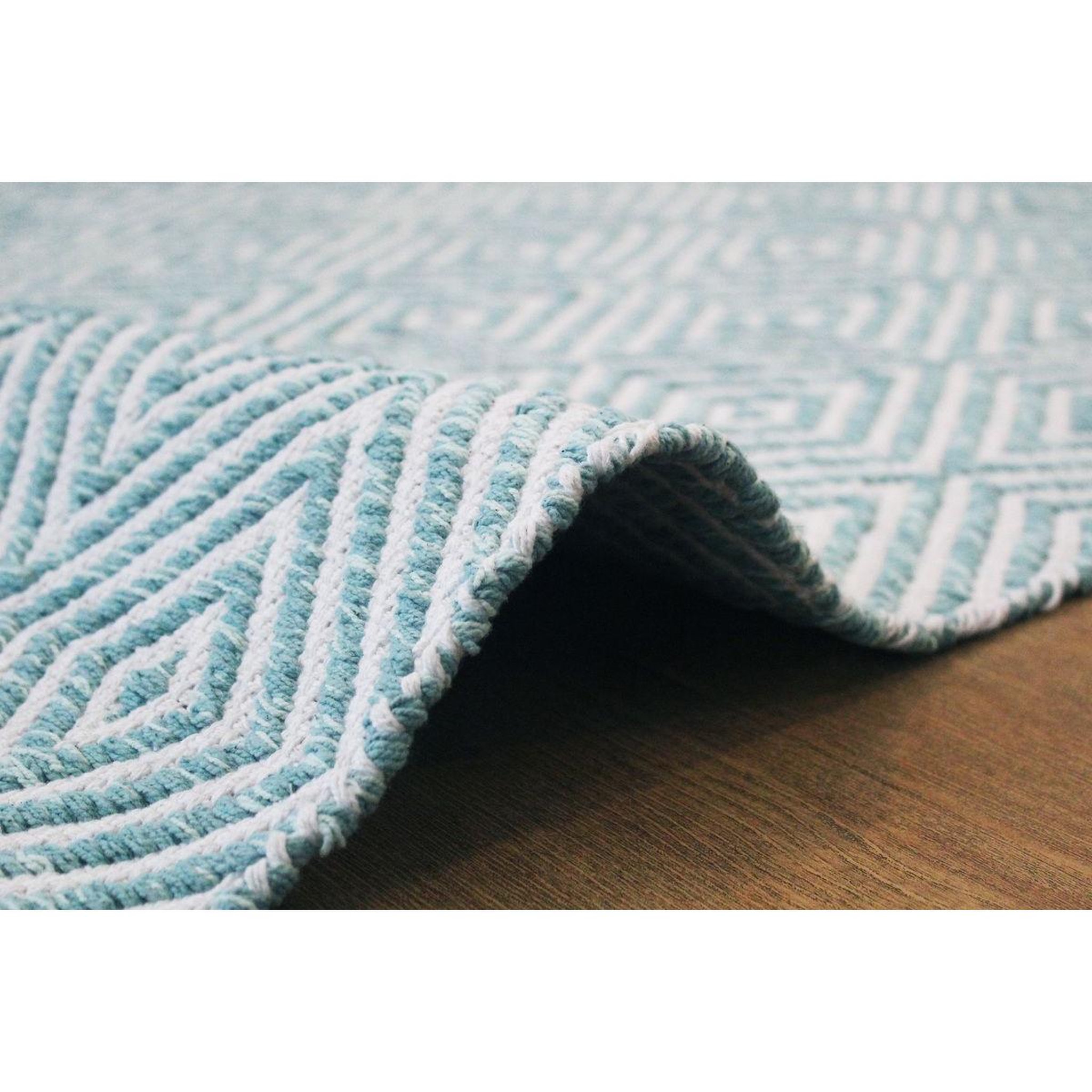 Voir la diapositive 3 : Paris Prix Tapis géométrique fait main  aperitif  turquoise