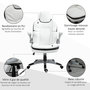 Voir la diapositive 6 : HOMCOM HOMCOM Fauteuil de bureau manager gaming style baquet racing dossier assise capitonné revêtement synthétique blanc noir