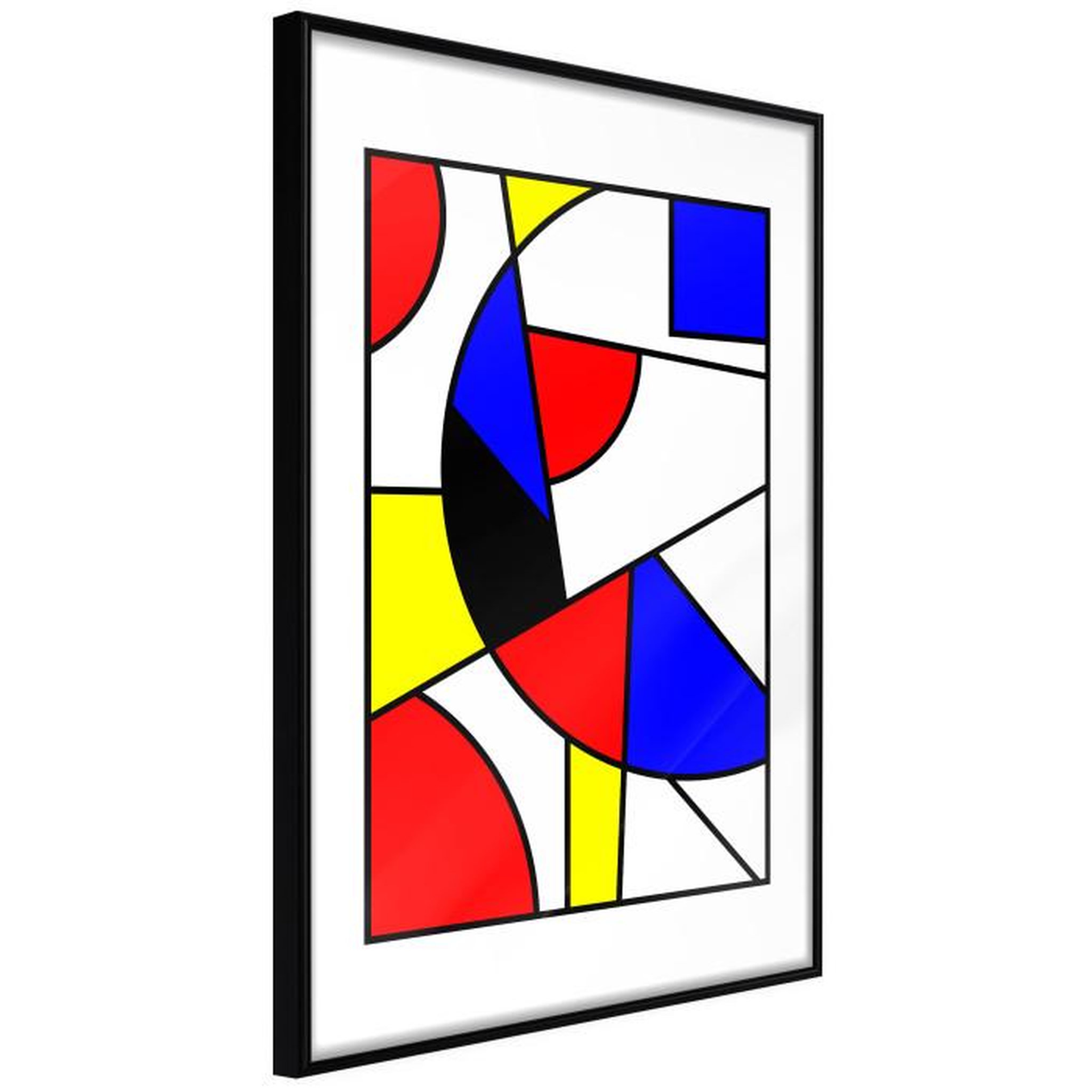 Paris Prix Affiche Murale Encadrée  Neoplastic Composition. Coloris disponibles : Jaune, Noir