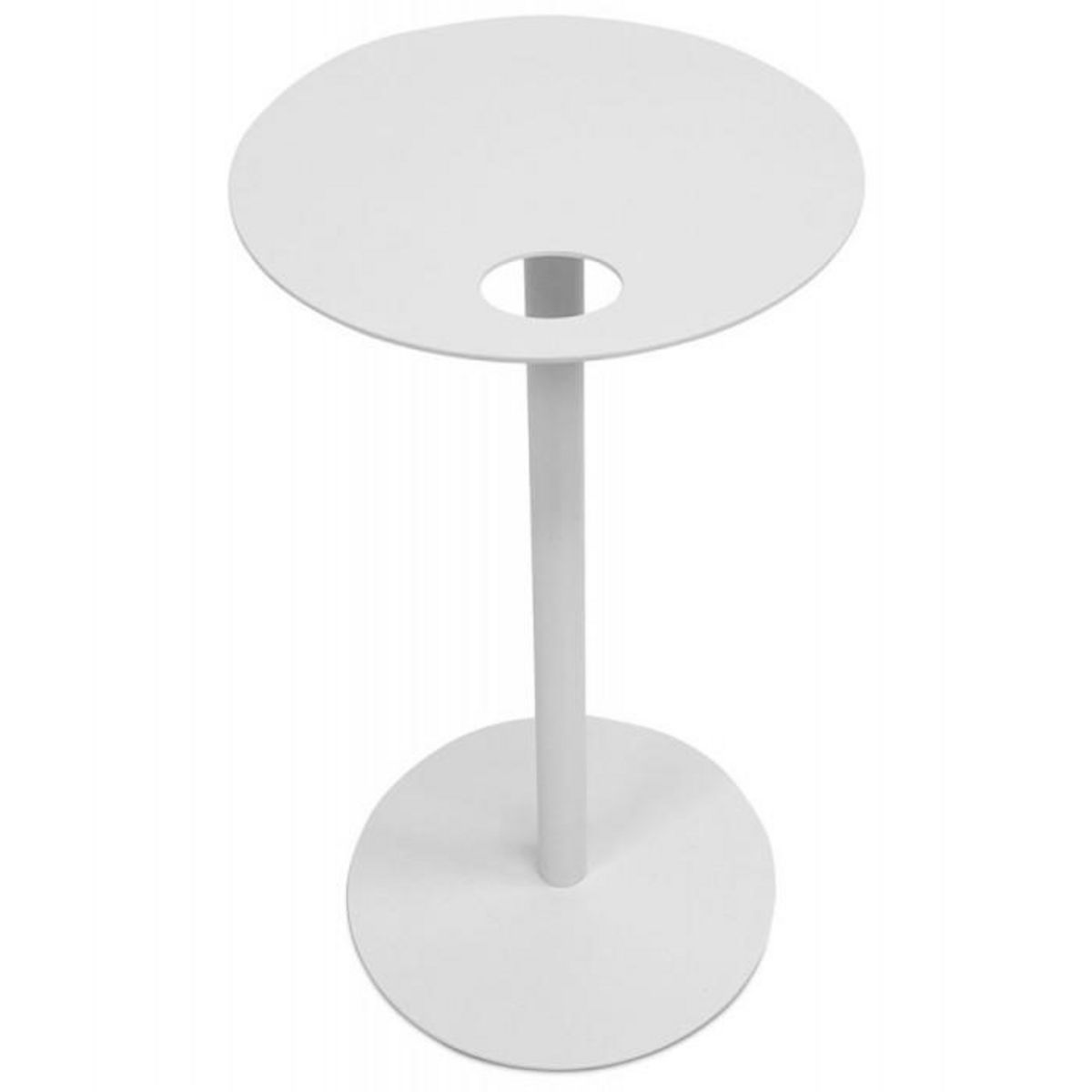 Paris Prix Table d'Appoint Ovale en Métal  Melisa  45cm Blanc