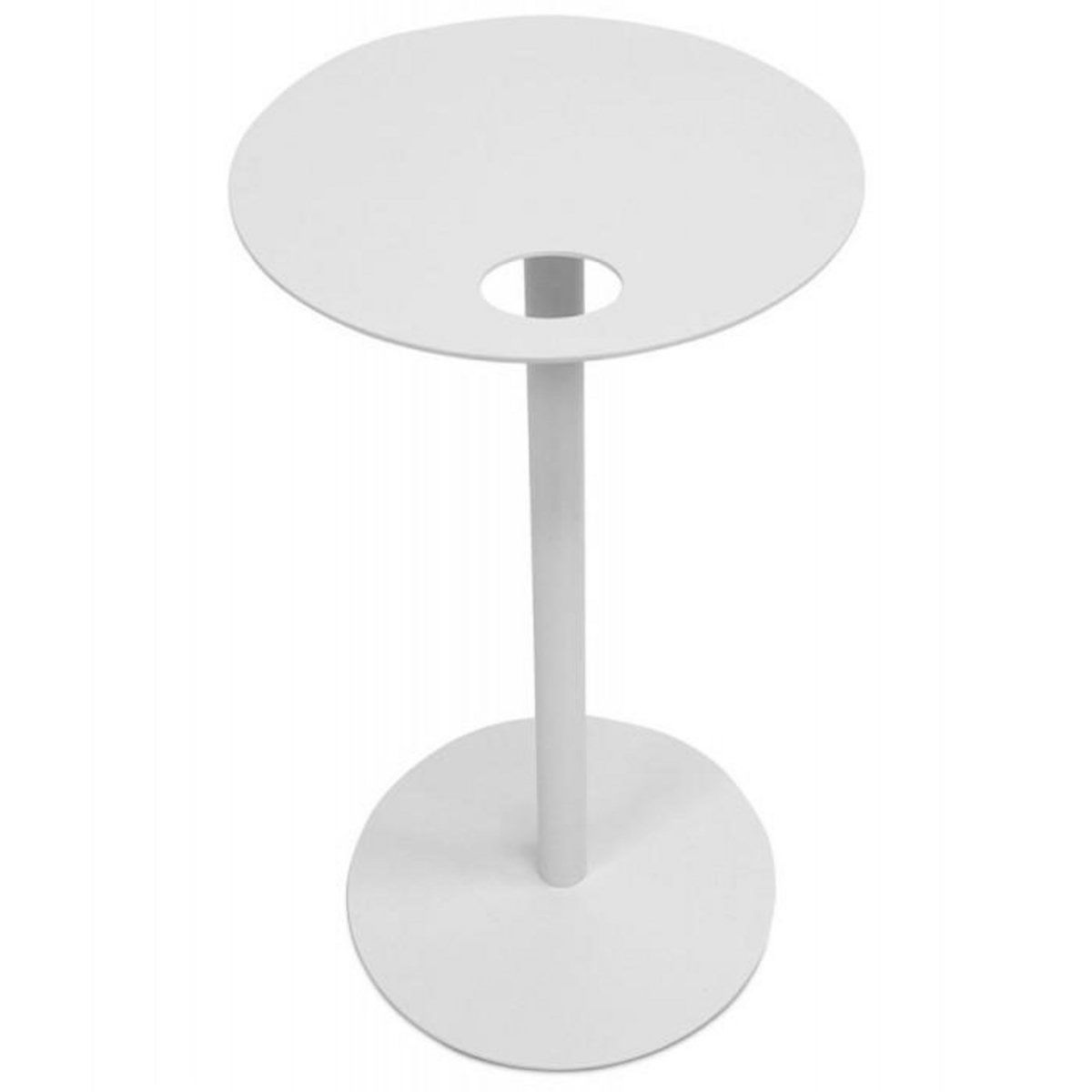 Paris Prix Table d'Appoint Ovale en Métal  Melisa  45cm Blanc