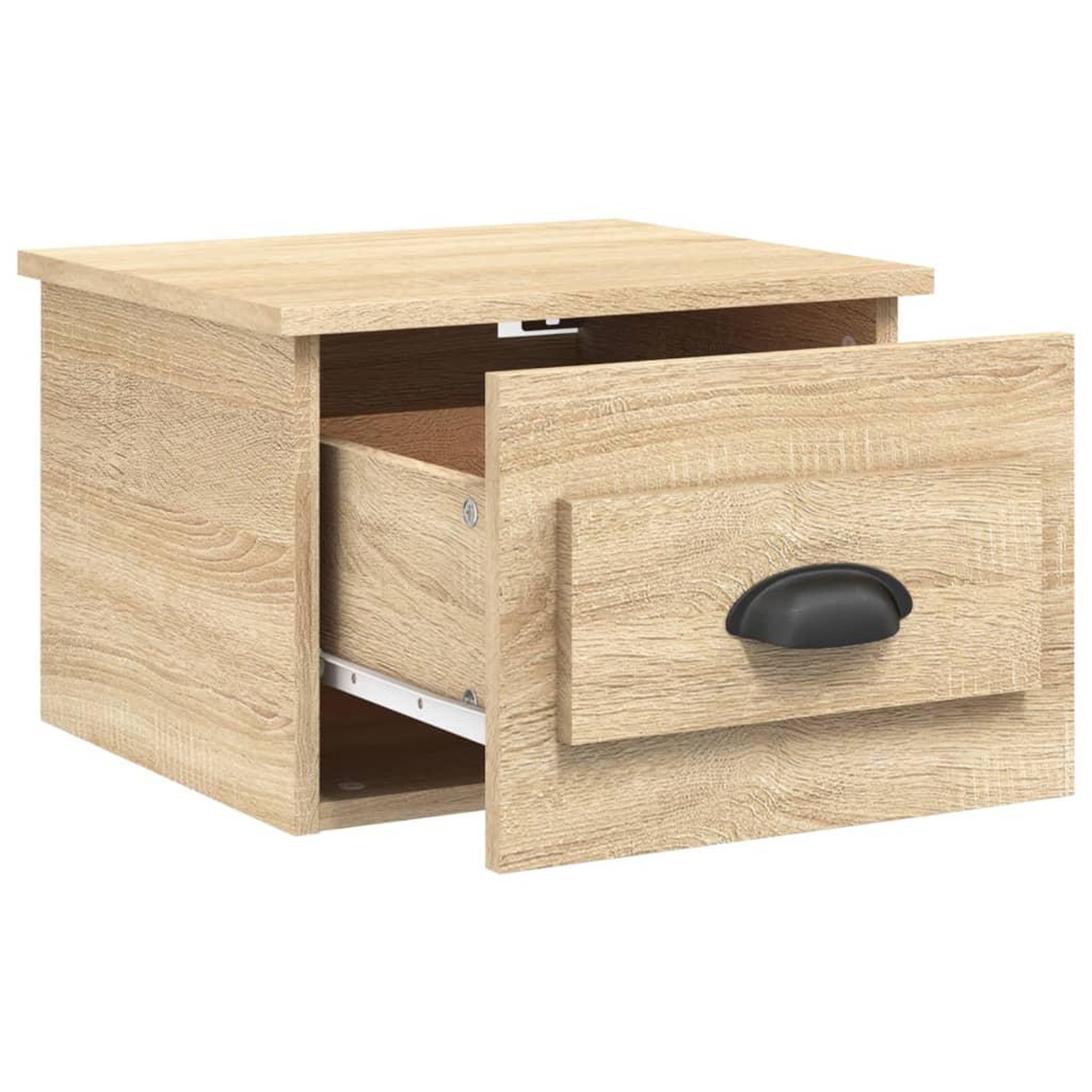 Voir la diapositive 5 : VIDAXL Table de chevet murale chene sonoma 41,5x36x28 cm