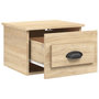 Voir la diapositive 5 : VIDAXL Table de chevet murale chene sonoma 41,5x36x28 cm