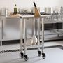 Voir la diapositive 3 : VIDAXL Table de travail de cuisine avec roues 55x30x85 cm inox