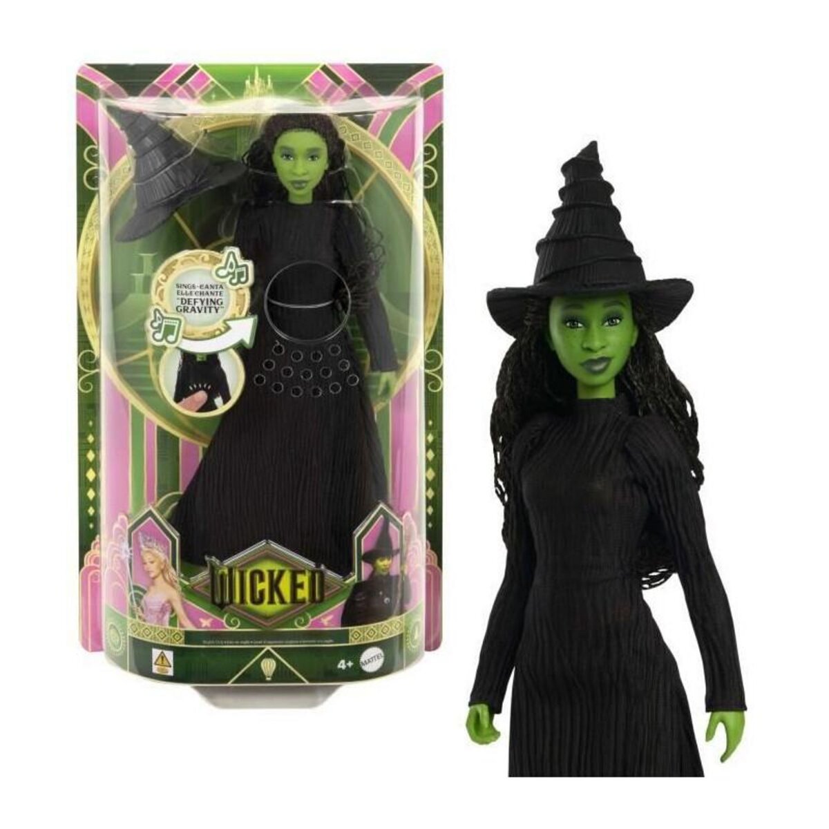 MATTEL Mattel-Wicked-Poupée Elphaba chantante avec habillages et accessoires - Wicked - HYM40