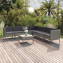 Voir la diapositive 1 : VIDAXL Salon de jardin 8 pcs avec coussins resine tressee gris