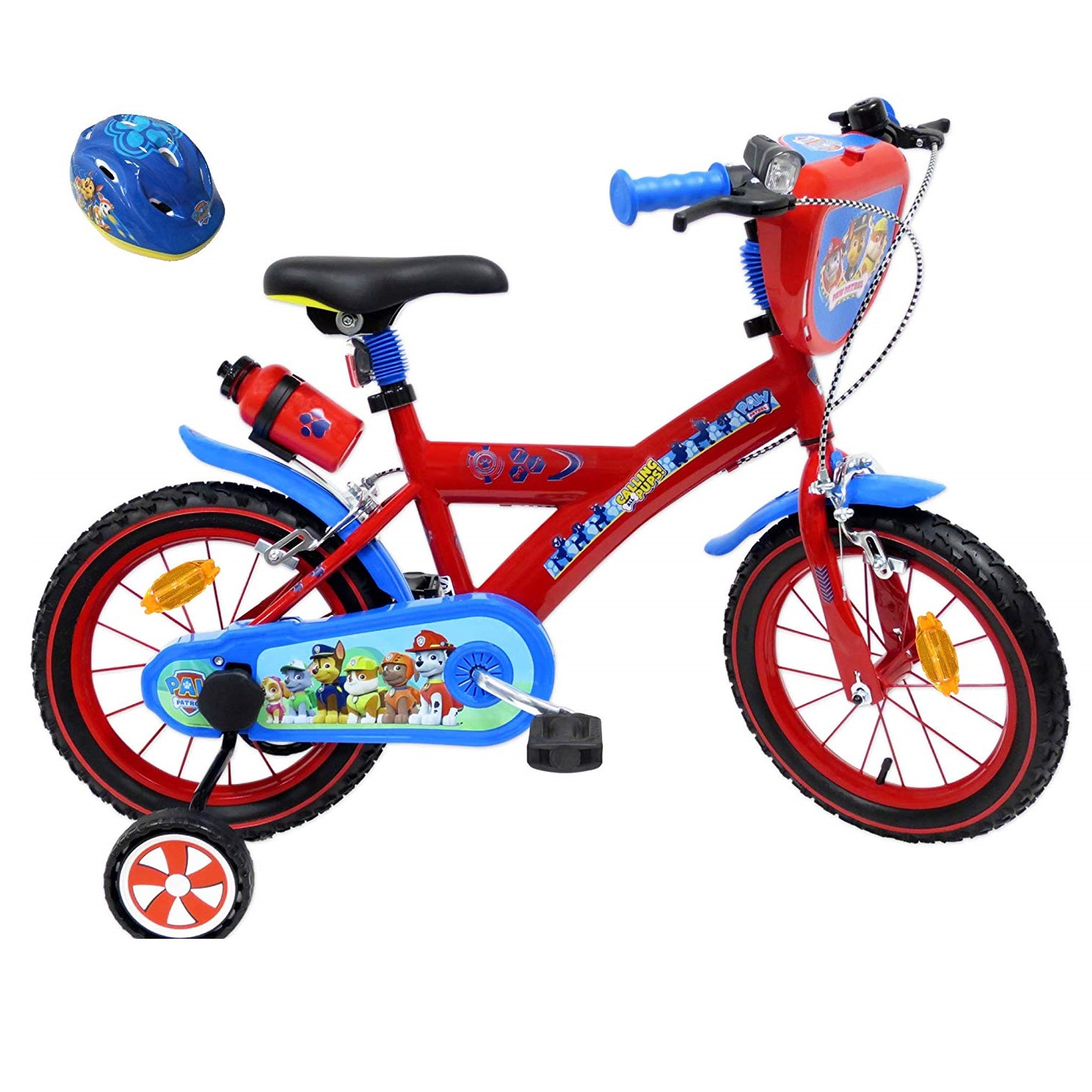 Voir la diapositive 1 : PAT PATROUILLE Vélo 14 pouces - Pat Patrouille + Casque de protection