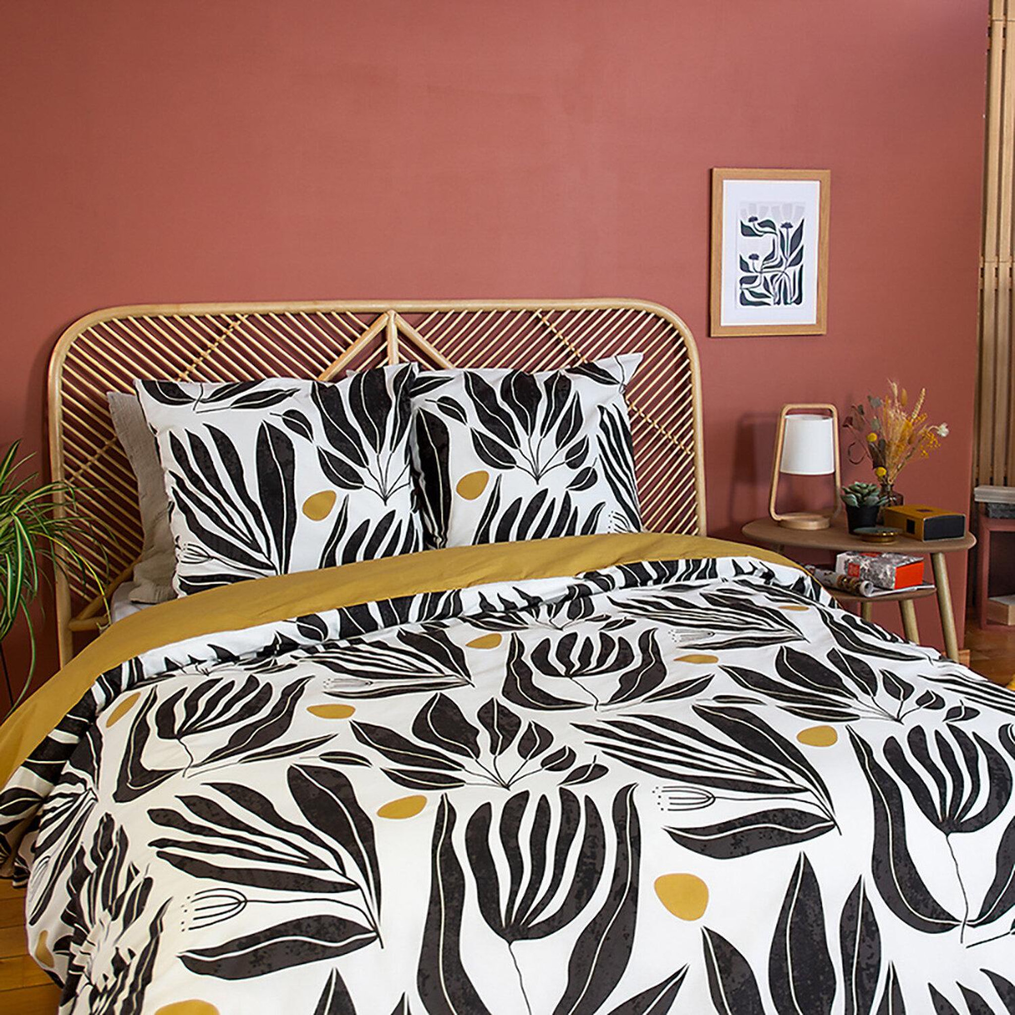 Voir la diapositive 3 : Home collection Parure de couette 3 pcs 240x220 100% coton 57 fils, nolie