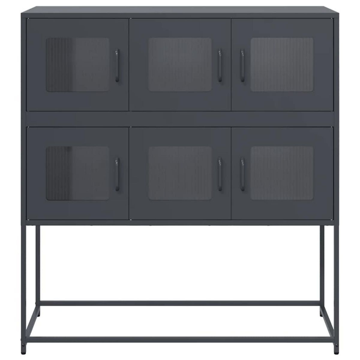 VIDAXL Buffet anthracite 100,5x39x107 cm acier lamine a froid