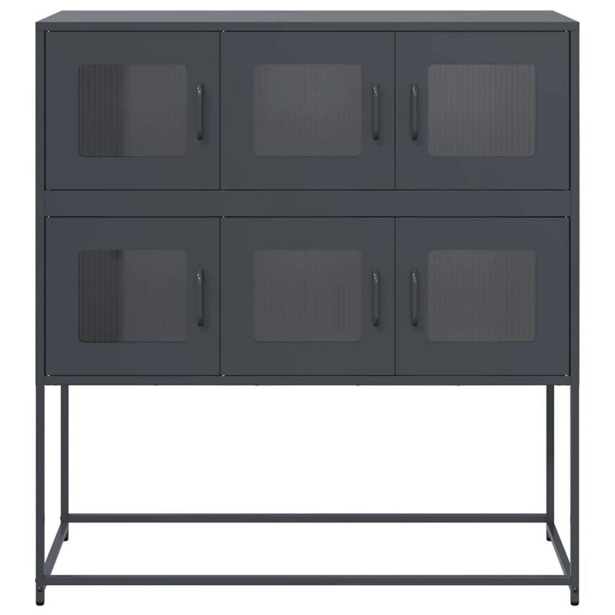VIDAXL Buffet anthracite 100,5x39x107 cm acier lamine a froid